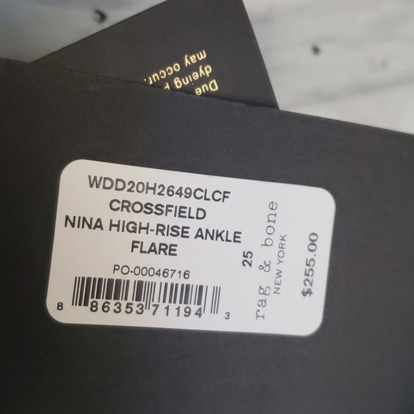 Rag & Bone Nina High-Rise Ankle Flare Jeans Weekends Size 25 NEW - Picture 7 of 17